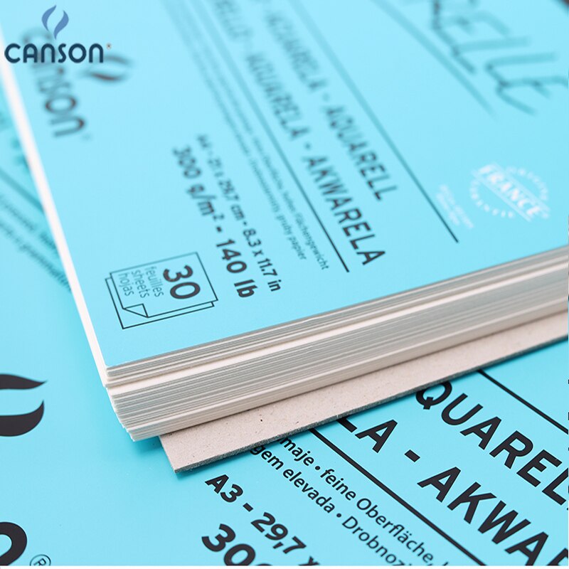 Canson Xl Aquarel Papier Boek Aquarelle Coil Boek 30 Vellen 300G Schetsen Gouache Acryl Schilderen
