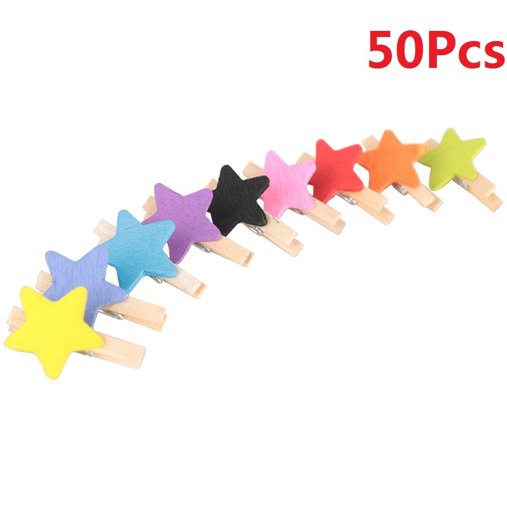 10 unids/pack de dibujos animados lindo avión Clips de madera foto manualidades de papel bricolaje Clips decorativo pinza suministros de oficina: 50Pcs