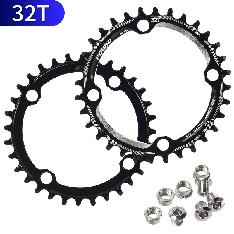104 bcd mtb racefiets kettingblad smal breed ultralicht mountainbike kettingblad fiets crank tandwiel reparatie onderdelen 32/34/36/38t: 32t