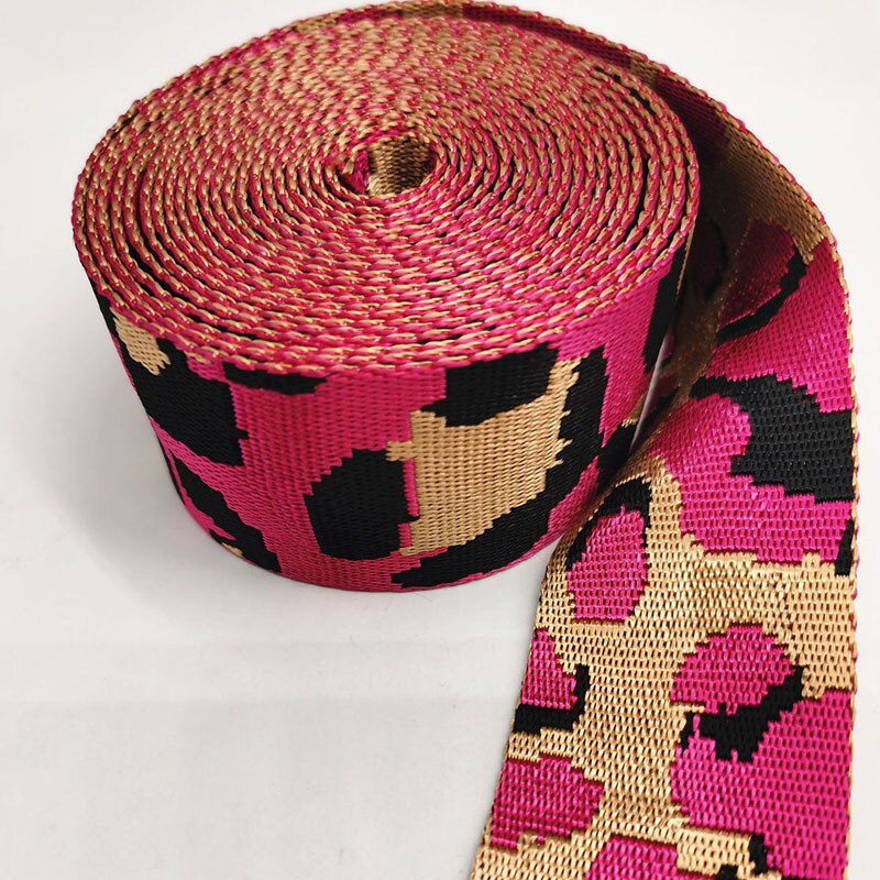 2Meters 50mm 1.5mm Thick Polyester/Nylon Webbings DIY Sewing Jacquard Webbing Strap For Bag Ribbons Clothes Hat Decorative Tapes: 08