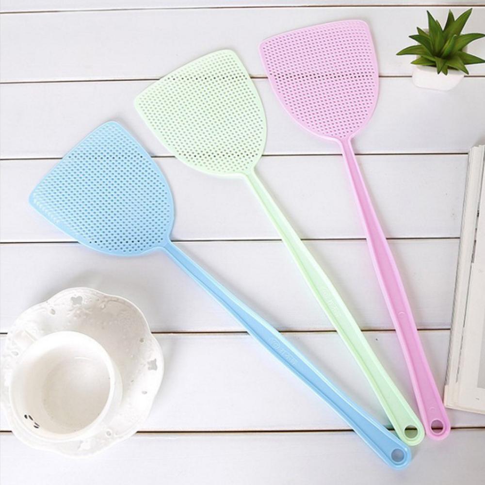 3PCS/SET Thickened Handheld Fly Swatter Plastic Manual Swatter with Long Handle Mosquito Killer