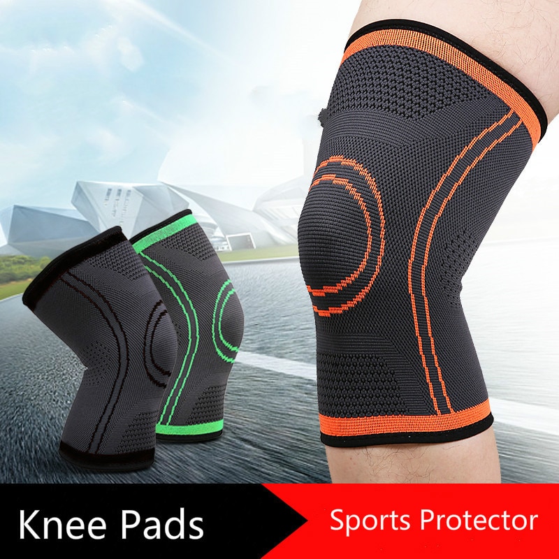 1PC Kompression Verband Kneepad Sport Kneepad Elastische Knie Pads Unterstützung Fitness Getriebe Basketball Volleyball Klammer Beschützer