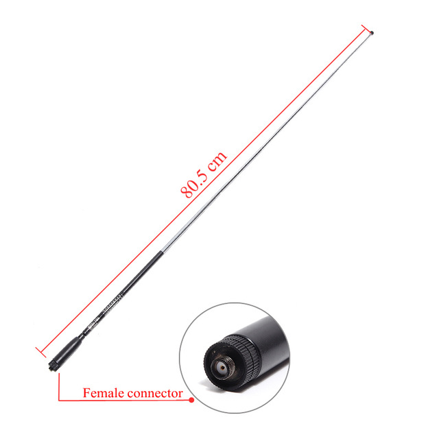 AL-800 Telescopic Dual Band 144/430MHz SMA-Female Antenna AL 800 for WOUXUN KG-UVD1P TYT BAOFENG UV-5R UV-82 Walkie Talkie: SMA-Female