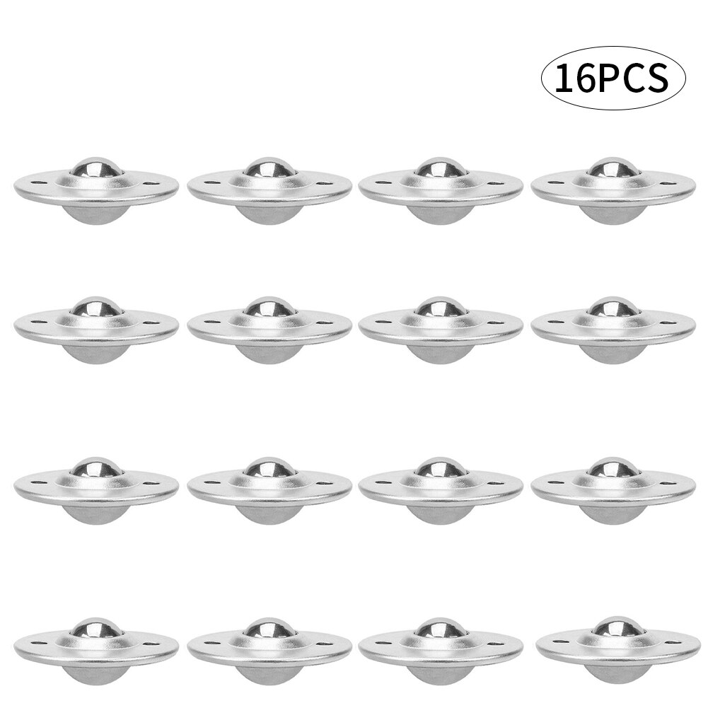 16Pcs CY-16B Dia 5/8-Inch Lager Staal Rollerball Flens Transportband Ball Transfer Unit 360 Graden Universele Overdracht lager