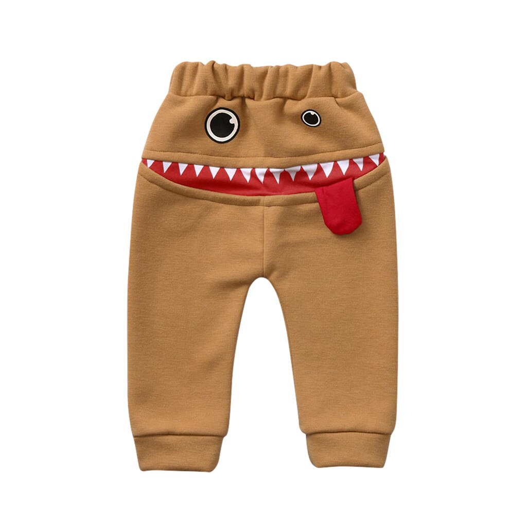 Pantalones de bebé niños niñas dibujos animados tiburón lengua Harem gruesos pantalones cálidos bebé Niño Pantalones Pantalon Bebe: KH / 110