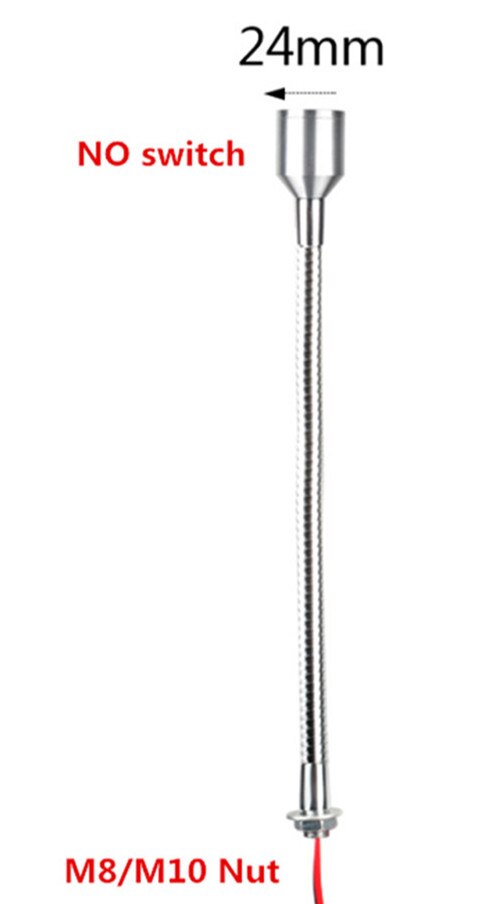 12V24V lathe working light LED pressing machine terminal machine screw fixed machine table universal hose lamp: NO SWITCH / 1W  M10 NUT