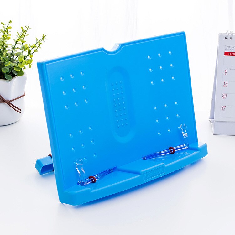 Yisuremia Multifunctionele Boek Houder Stand Plastic Desktop Reading Frame Computer Map Rack Bladmuziek Boek Houder Stand: Blauw