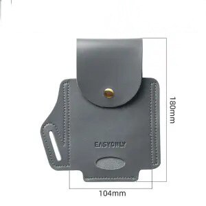 PU Leather Belt Clip Holster Case for 7.5 inch Mobile Phone Bag Waist Pack Mini Bags Cell Phone Accessories Covers: Grey