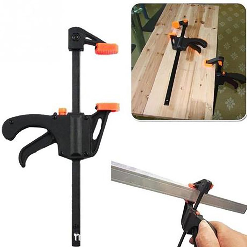 Clip de tablero de madera de 4 pulgadas, abrazadera de trinquete para carpintería, Clip fijo de liberación rápida, Clip de carpeta de carpintería