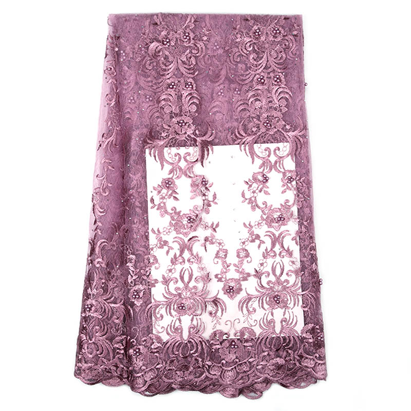 Robe de soirée en dentelle | Tissu de luxe, nigérian, dentelle, tissu français de: Black