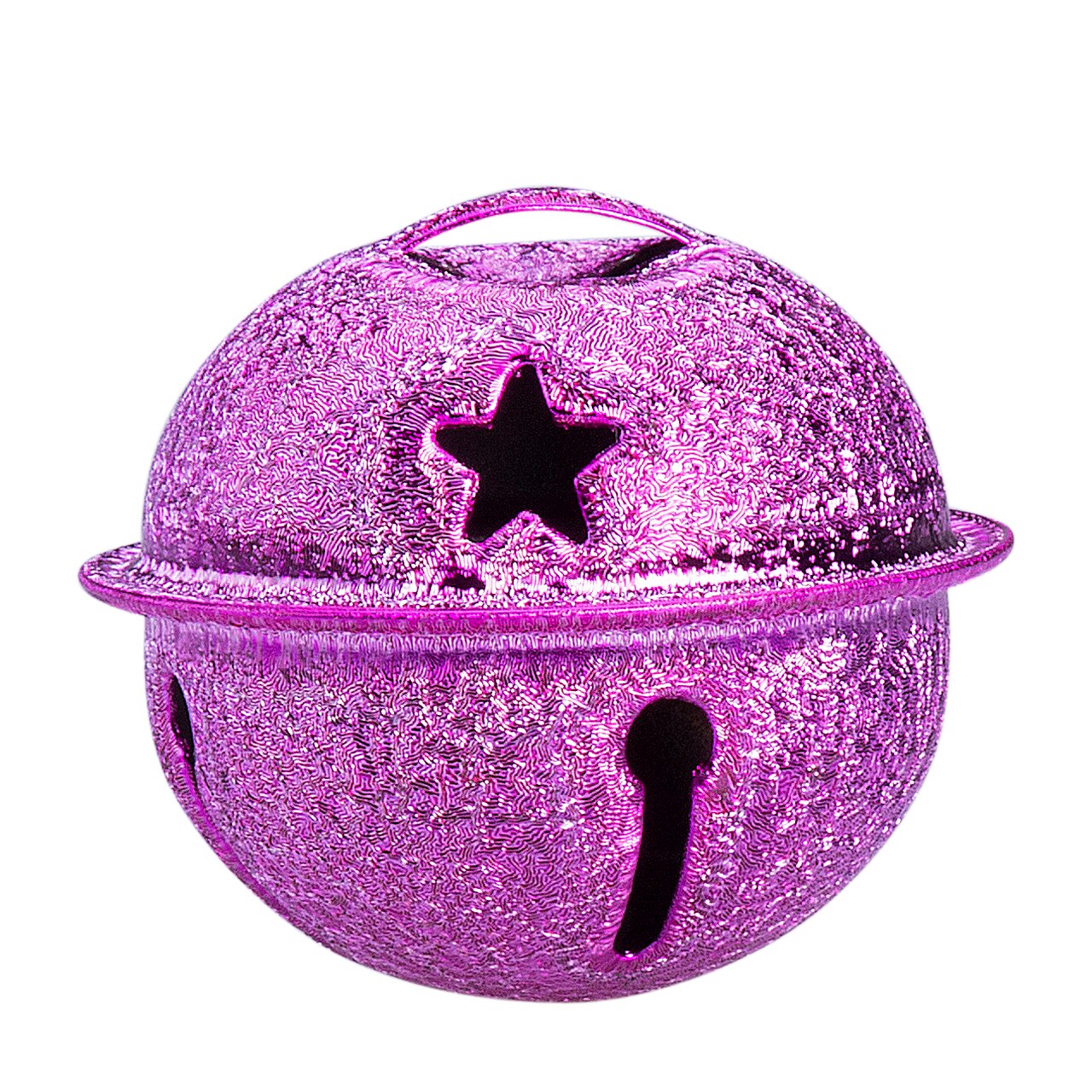 10 stk shiny xmas jingle bells pendel mat juleklokker dekoration charm wind chime 30mm: Rosenrød