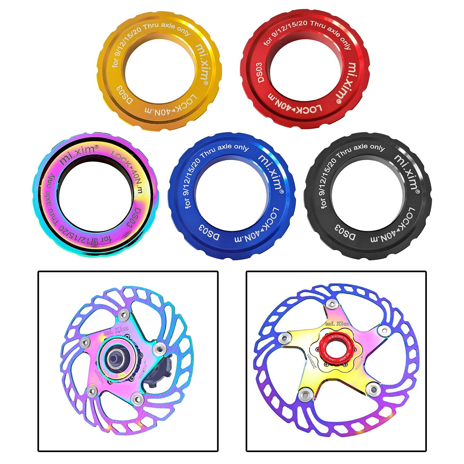 Bike Centerlock Schijfrem Om 6 Bolt Lockring Vat As Lock Schroef Cover Ring Adapter Shaft Rvs