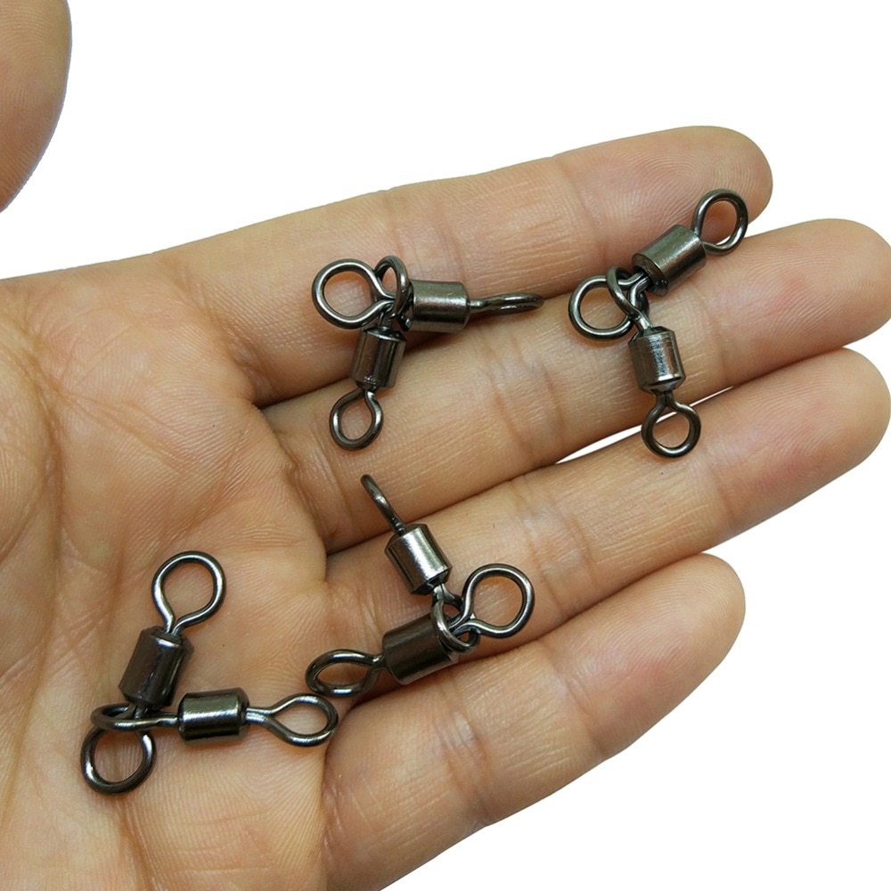 INFOF 200 pcs/lot à Trois Voies Pivotant Connecteur De Pêche Roulement Triangle Joint Pivotant En Acier Inoxydable Terminal S'attaquer
