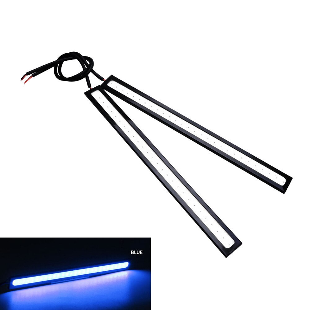 6Pcs Dc 12V 17Cm Dagrijverlichting Waterdicht Wit Drl Led Auto Lamp Strip Verlichting Bars Voor camping Caravan Boot Auto: 17CM  Blue