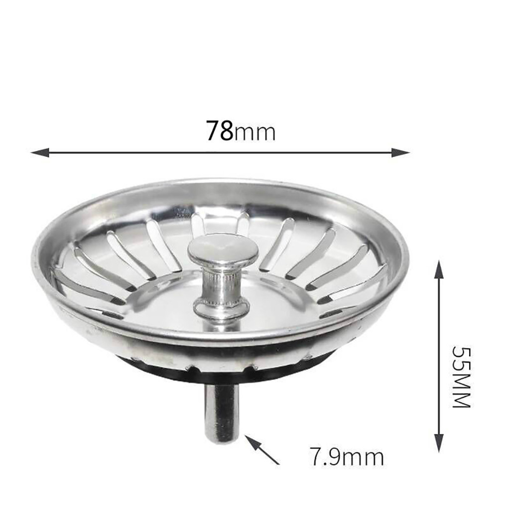 Stainless steel kitchen sink filter to prevent drainage of sewer from the pool