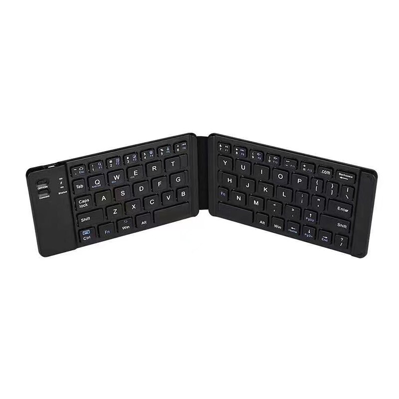 Wireless Folding Keyboard Bluetooth Keyboard With Touchpad For Windows, Android, IOS,Phone,Multi-Function Button Mini Keyboard: 018-Black