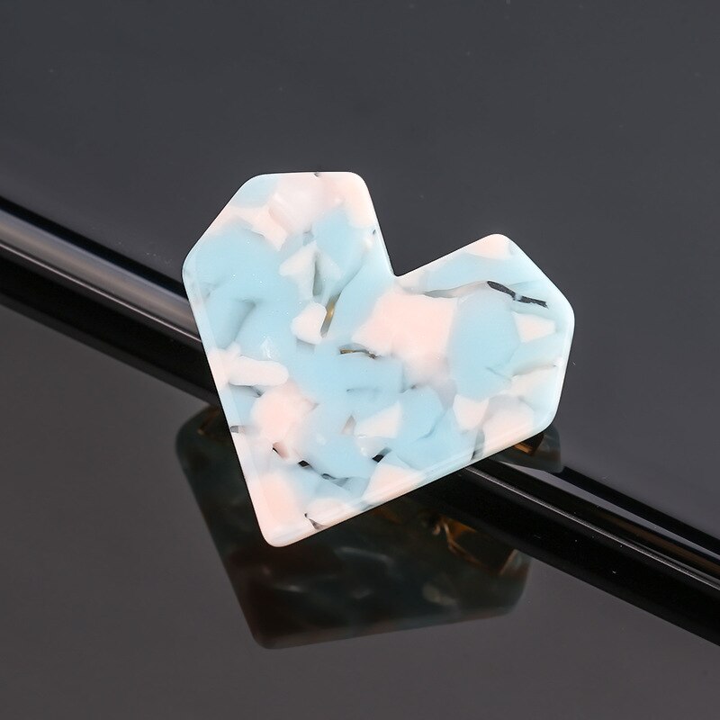 Acrylic Heart Shape Hair Clips for Women Girls Hairpins Shiny lovely Shell Hairgrip Hair Accessories