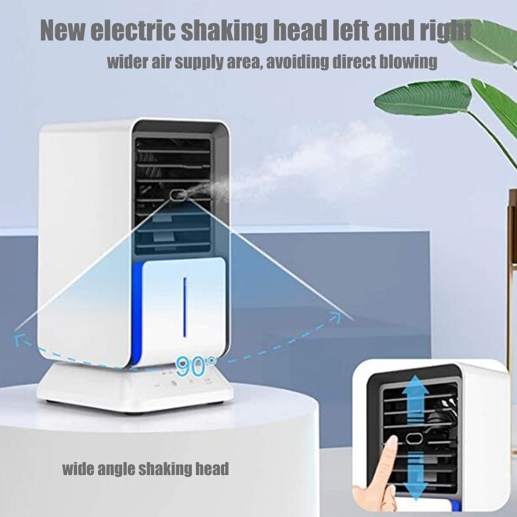 Mini Portable Air Cooler Multi-function Usb Air Conditioning Fan Removable Small Desktop Fan For Office Home Rechargeable#g30