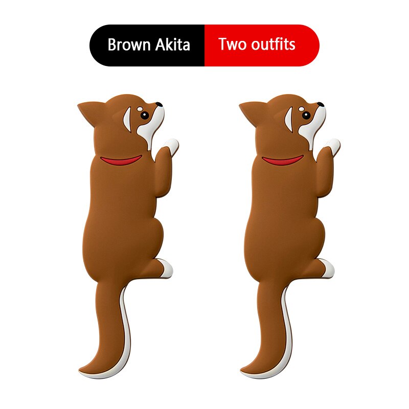 2 stuks haaksleutel wandhaak butler decoratie op keukenmuur sleutelhanger muur naadloze spijkervrije geperforeerde hanger keuken sticker haak: As akita