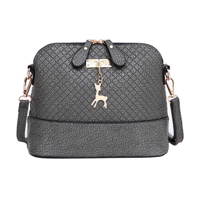 ! Vrouwen Messenger Bags Mode Mini Tas Met Herten Speelgoed Shell Vorm Zak Vrouwen Schoudertassen handtas: Dark Grey