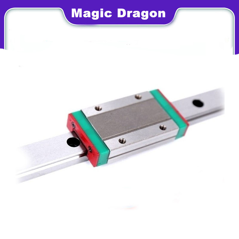 2pcs 12mm Linear Guide MGN12 L= 300mm linear rail way + MGN12C or MGN12H Long linear carriage for CNC XYZ Axis