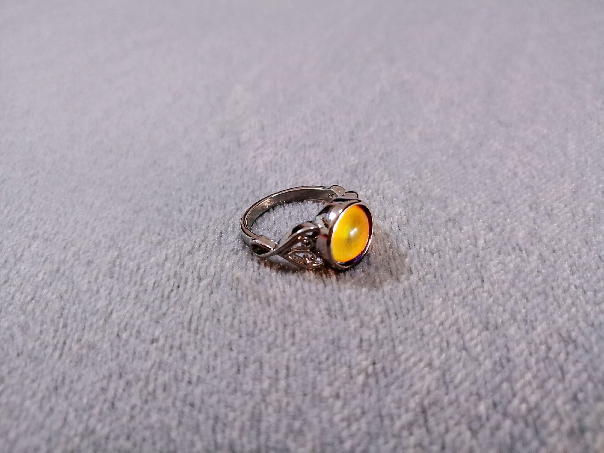 Farve skiftende ring runde følelser følelse udskiftelig ring temperatur kontrol ædelstene justere humør finger ringe til kvinder kvindelige