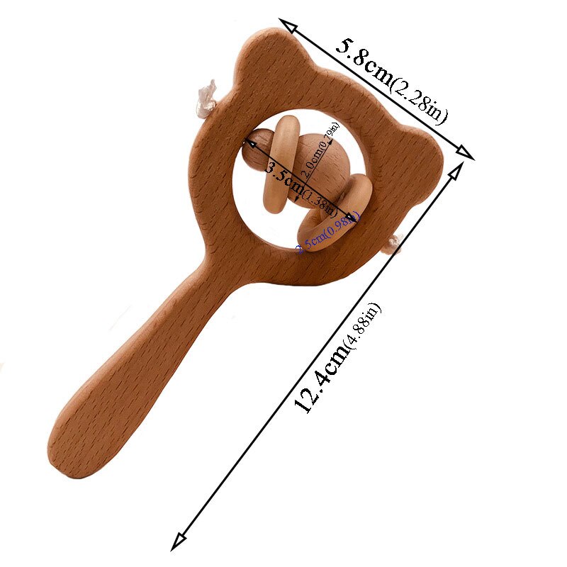 Baby Spielzeug 0 12 Monate Aus Holz Rassel Spielzeug Baby Shaker Hand Glocke Baby Rassel Sand Hammer Musical Spielzeug Montessori Pädagogisches spielzeug: TJ189