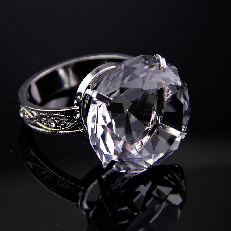 Crystal Glass Diamond Napkin Rings Table Decoration Crafts Wedding Banquet Dinner Party Birthday Home Ornaments 11 Colors
