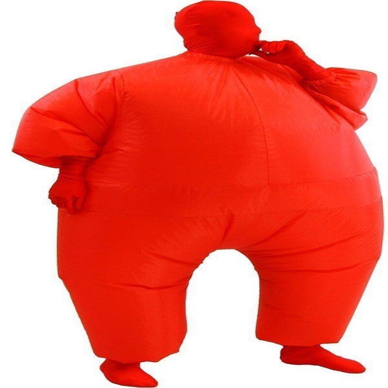 Adult Chub Suit Inflatable Blow Up Color Full Body Costume Jumpsuit 5 Colors Inflated Garment: Red