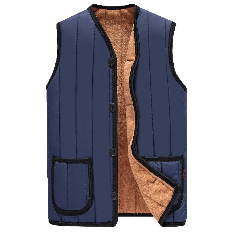 PEVSN Winter Men Vests Fleece Warm Waistcoat Man Outwear Casual Thermal Soft Vests Thick Windreaker Sleeveless Jackets Clothing