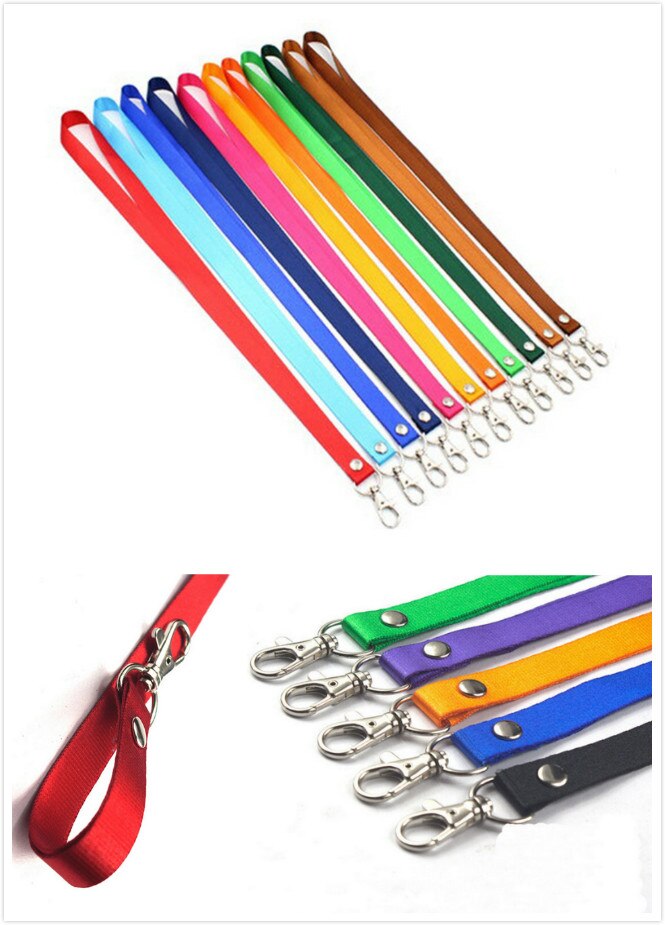 Lanyards Neck Strap For ID Pass Card Badge Key / Mobile Phone USB Holder DIY Hang Rope Lariat Lanyard 5 Colors