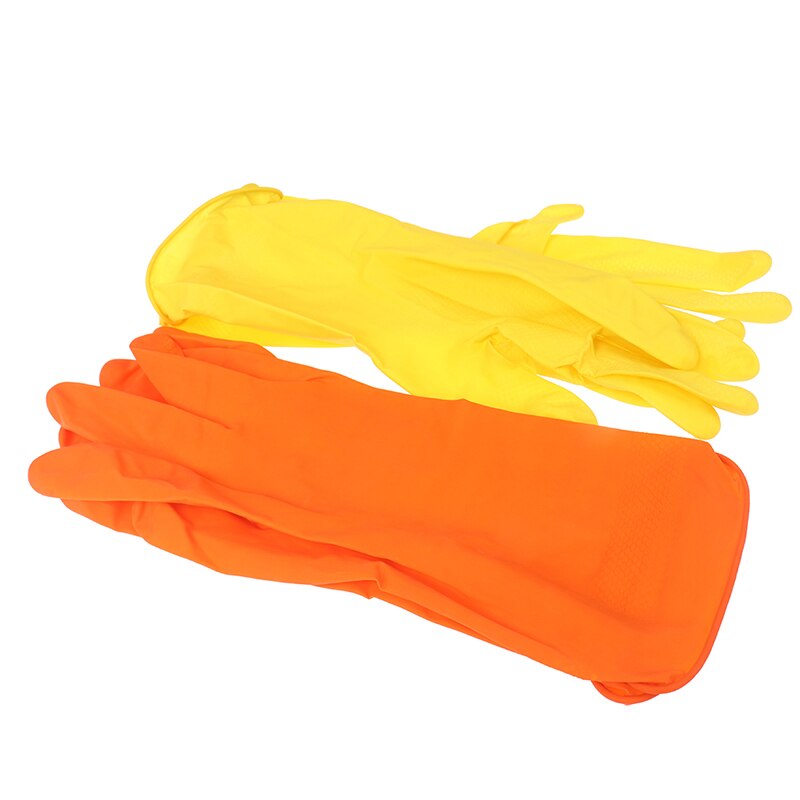 Guantes de silicona de manga larga, guantes para lavar la cocina, guantes para limpiar el hogar a prueba de agua de látex, además de guantes de lavado de PVC, Herramientas de limpieza