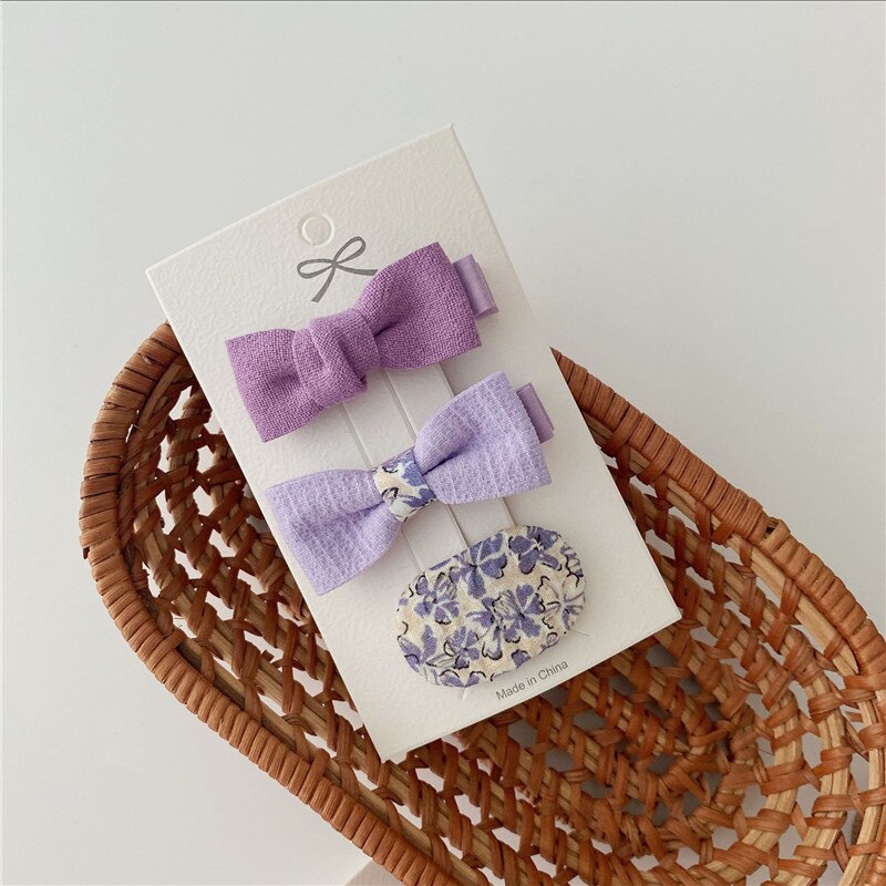 3Stck Bogen Blumen Haar Clip Mädchen Nette Haar Bands Haar Zubehör Handgemachte tuch Headwear Haarnadeln Karikatur Haarnadel Kopfschmuck: 3