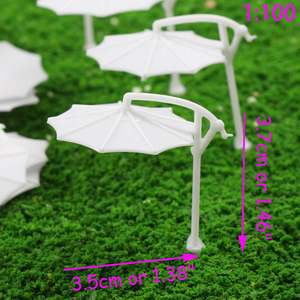 Tys 04 24 stück diy sonnenschirm modellbahn hängeschirm 1:75 1:100 1:150 1:200 oo tt nz maßstab: 100