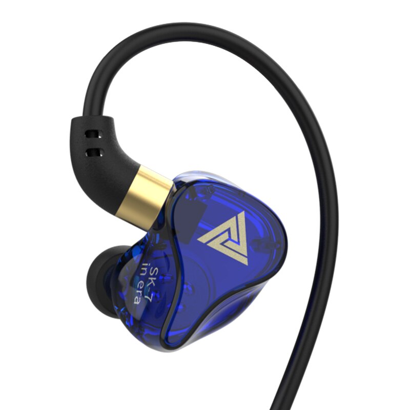 QKZ-Auriculares deportivos SK7 con controlador Dual, dispositivo de audio HD con conector de 3,5mm, micrófono, música, 3,5mm