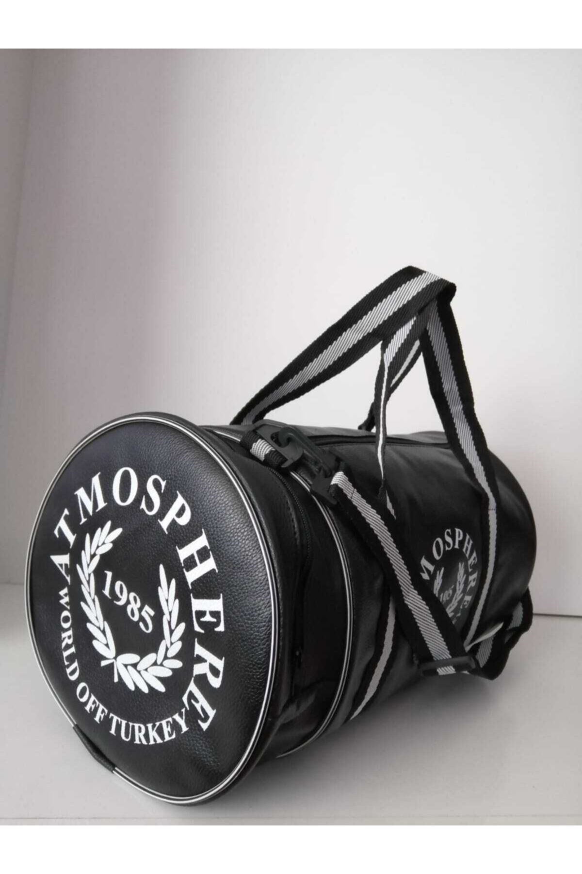 Unisex Zwarte Cilinder Sporttas