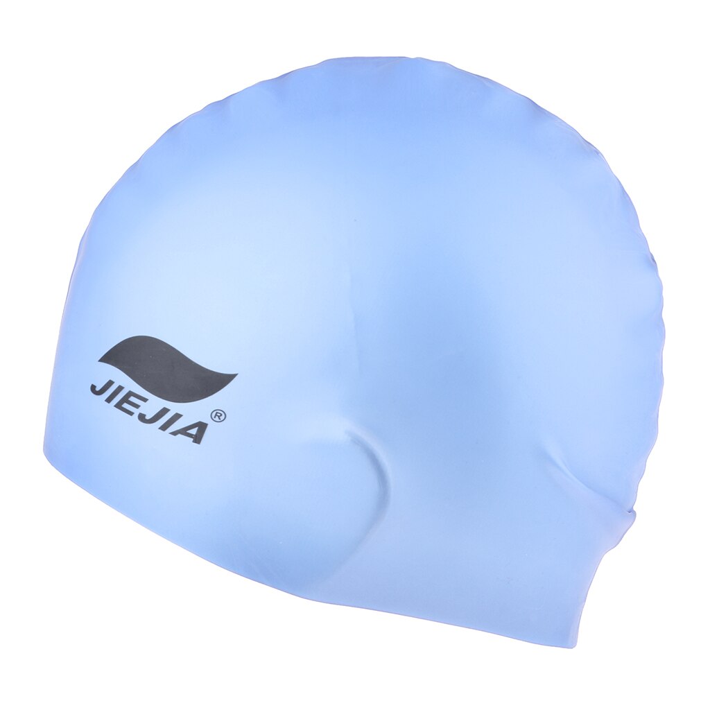 Veiligheid voor volwassenen en kinderen, siliconen zwemmutsen, universele zwemhoofddeksels voor watersporten, strandzwemmen, surfen, duiken en snorkelen.: Lichtblauw zoals beschreven