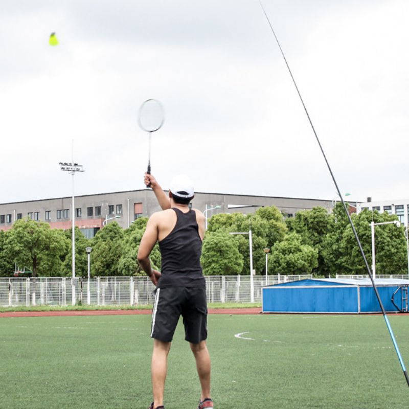 Badminton Trainer Draagbare Telescopische Verstelbare Elastische Zelfstudie Rebound Power Base Praktijk Training Device1