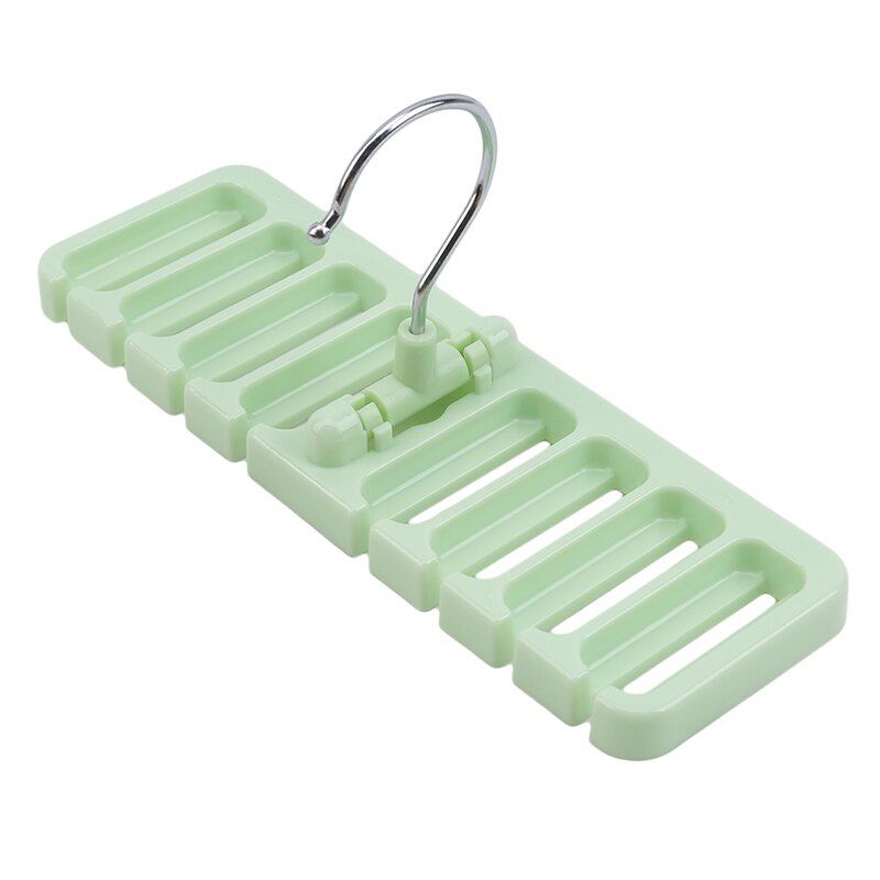 Support en plastique cintre pour ceinture cravate écharpe armoire placard espace économiser organisateur chambre rotatif tissu supports maison organisateur Supplie: green