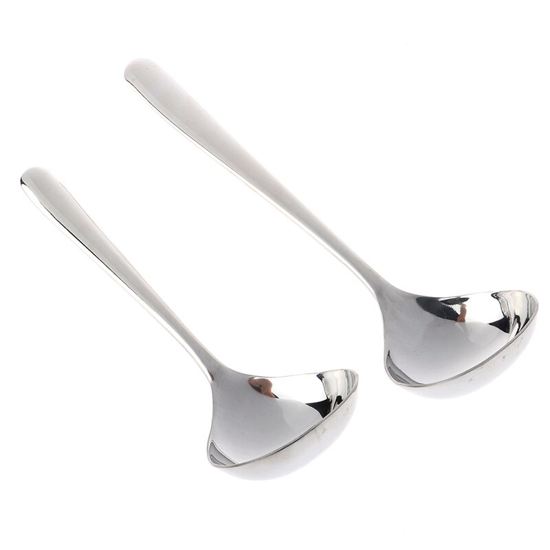 1 Pcs 17.5/20cm Soup Spoon Deepen Thickened Stainless Steel Serving Spoons Cooking Meal Food Spoon Dinnerware