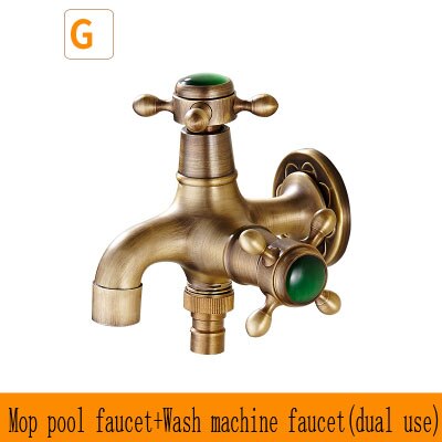 Antique Brass Ceramic Handle Washing Machine Faucet /Garden Water Tap / and Mop Pool Faucet / Laundry Sink Taps: 7