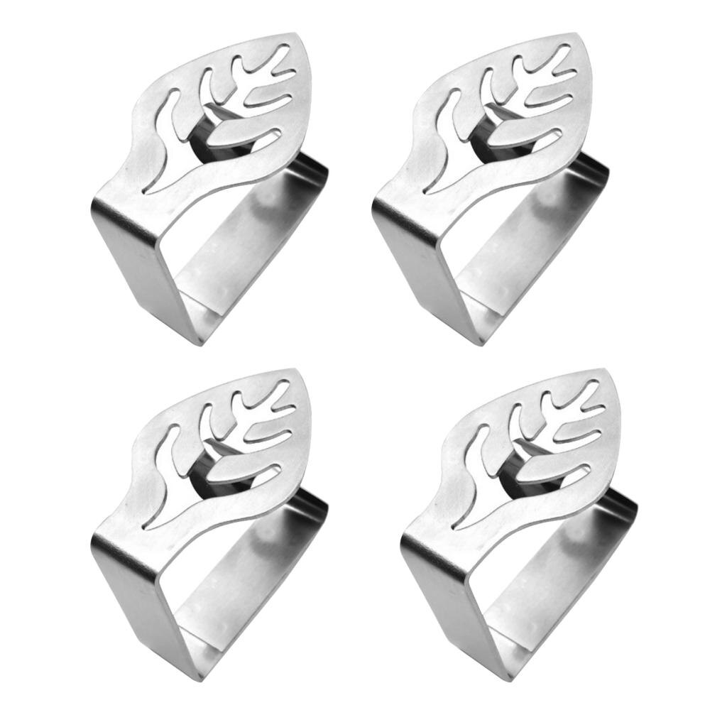 4 sztuk obrus obrus uchwyt zaciskowy zagęszczony silne spinacze robić prania zaciski robić obrusu: Leaf