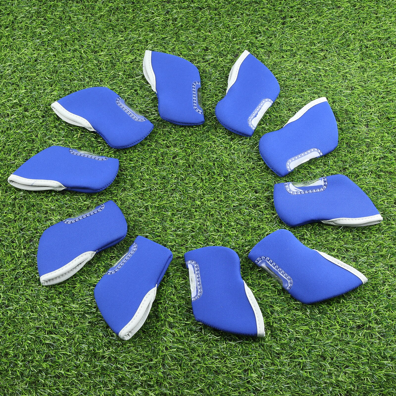 Neopreen Golf Ijzers Headcover Iron Putter Head Beschermende Covers Window Golf Club Head Cover Golf Accessoires Zwart/Blauw/ groen: Blue