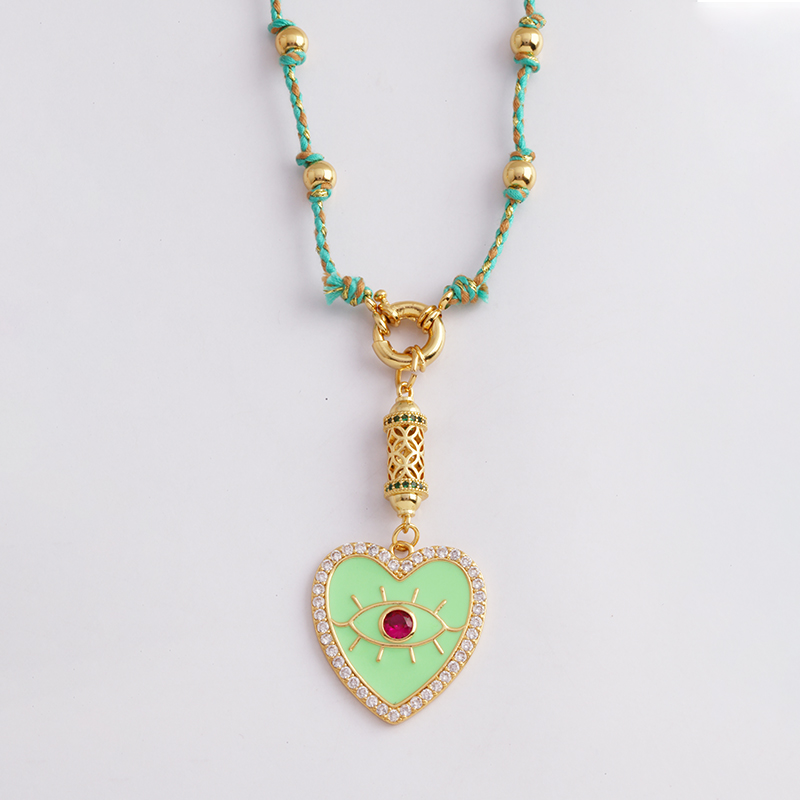 Cordón de algodón natural estilo bohemio, joyería con cuentas anudadas largas, amuleto de suéter de cuerda trenzada colorida, suministros de para de verano y playa: Color amarillo claro