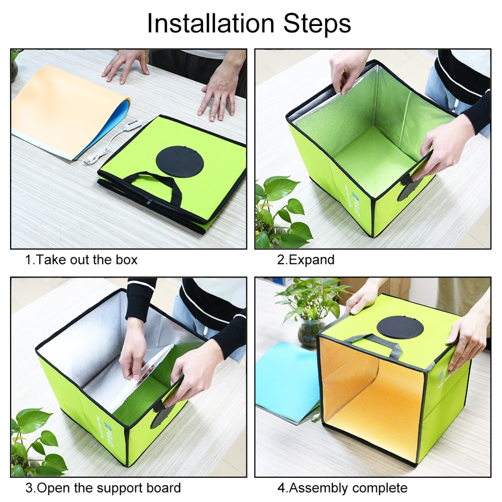 PULUZ 80 60 40 30 25 cm Folding Portable Ring LED Light Photo Lighting Studio Shooting Tent Box Kit with 6 12 Colors Backdrops