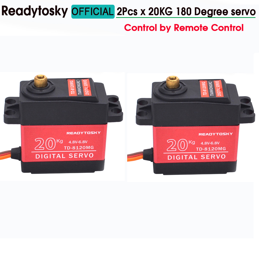 20kg TD8120MG / 25kg TD8325MG Hohe Drehmoment Kernlosen Motor Servo Wasserdichte Digital 180 Grad Servo control durch Fernbedienung control: 2pcs 20KG SERVO