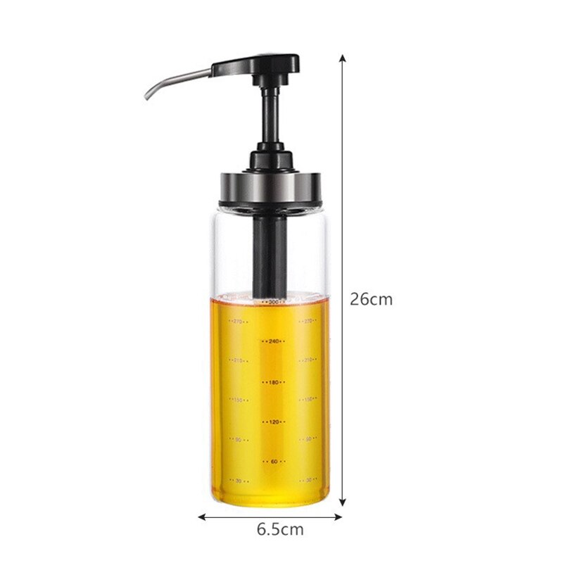 Sauce dispenser pumpe med glasflaske til ketchup honning sirup salat lækagesikker køkken konditor dispenser flaske pumpe
