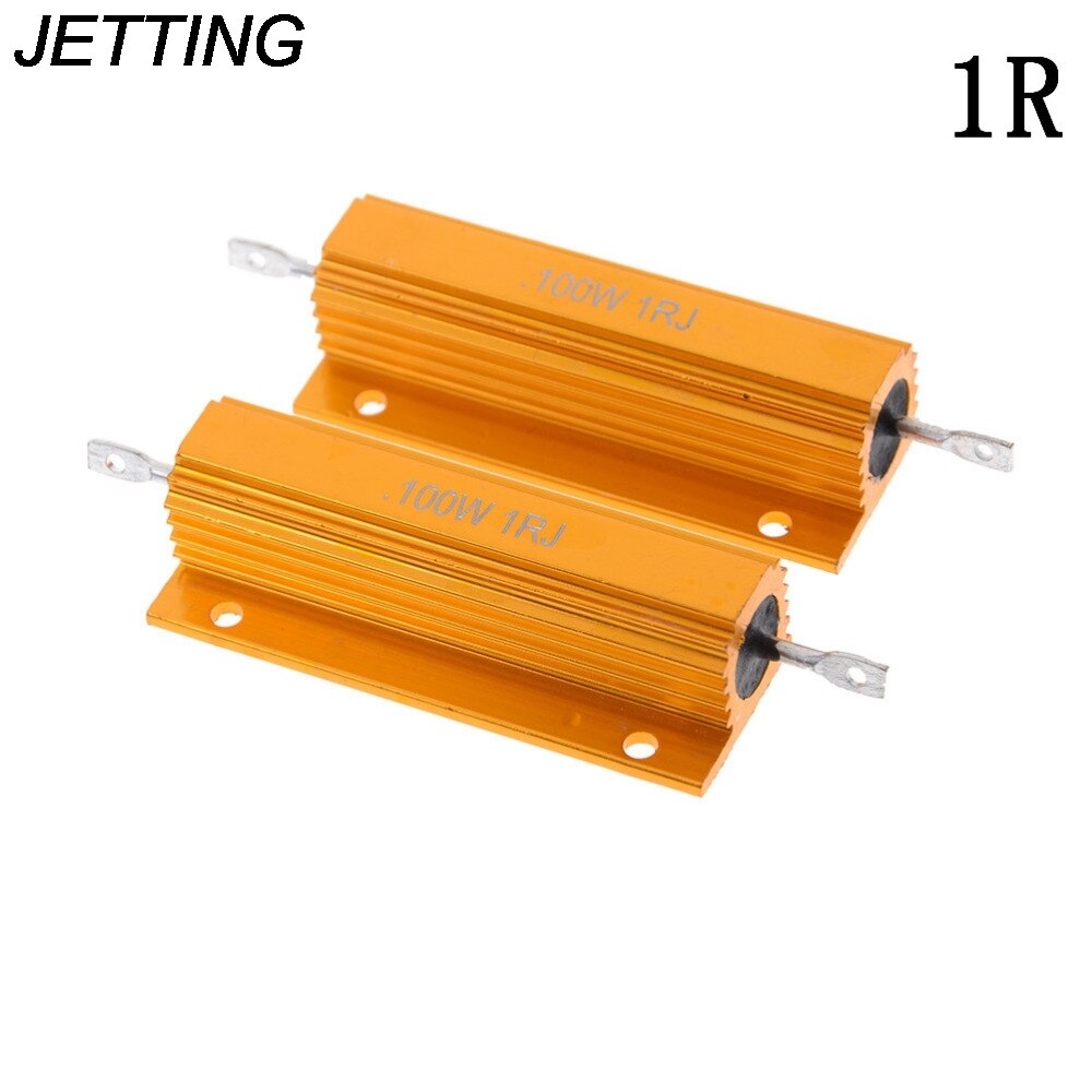 2pcs/lot 1R 1Ohm 100W Watt Wirewound Aluminum Power Metal Shell Case Resistance Resistor