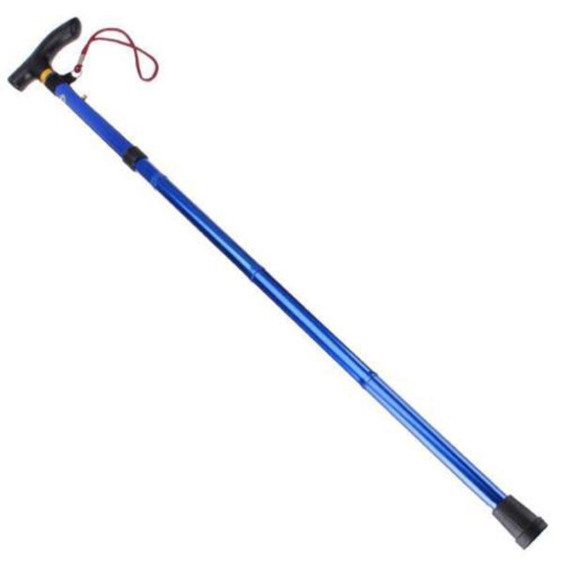 1PCS Portable Easy Folding Walking Stick Adjustable Aluminum Alloy Trekking Stick Mountaineering Hiking Telescopic Baton