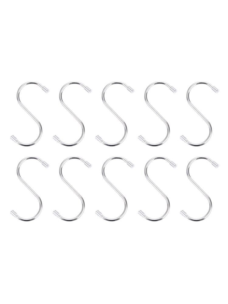 Gancho para colgar en forma de S de acero inoxidable 10 Uds. Ganchos para colgar ropa de baño y cocina ganchos para colgar